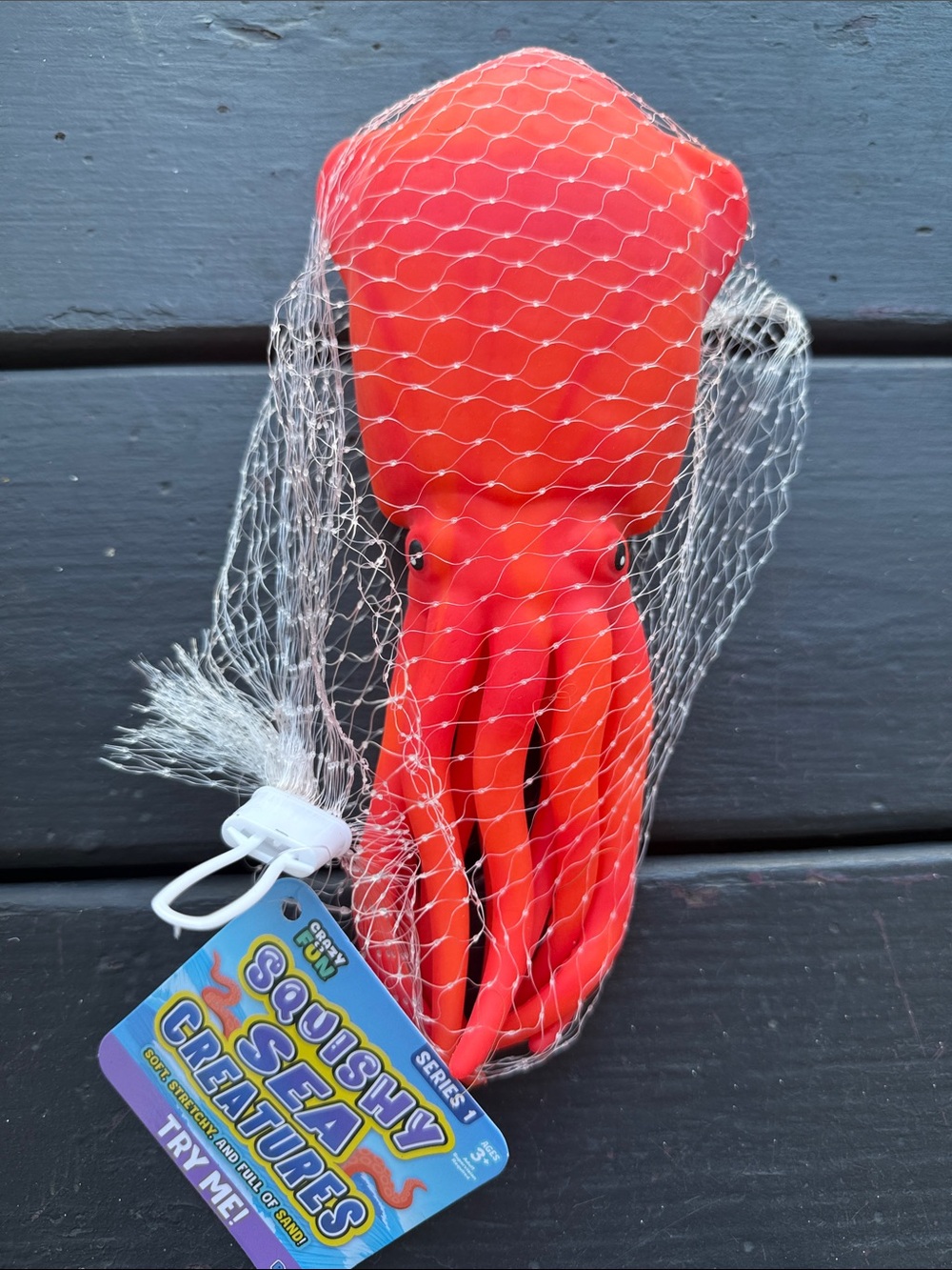 *VIRAL RARE* Squishy Red Squid Toy - Crazy Fun! RMS . NEW with tags!